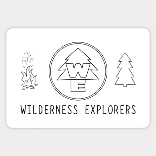Wilderness Explorers Badge Minimalistic Art for Adventurers Magnet